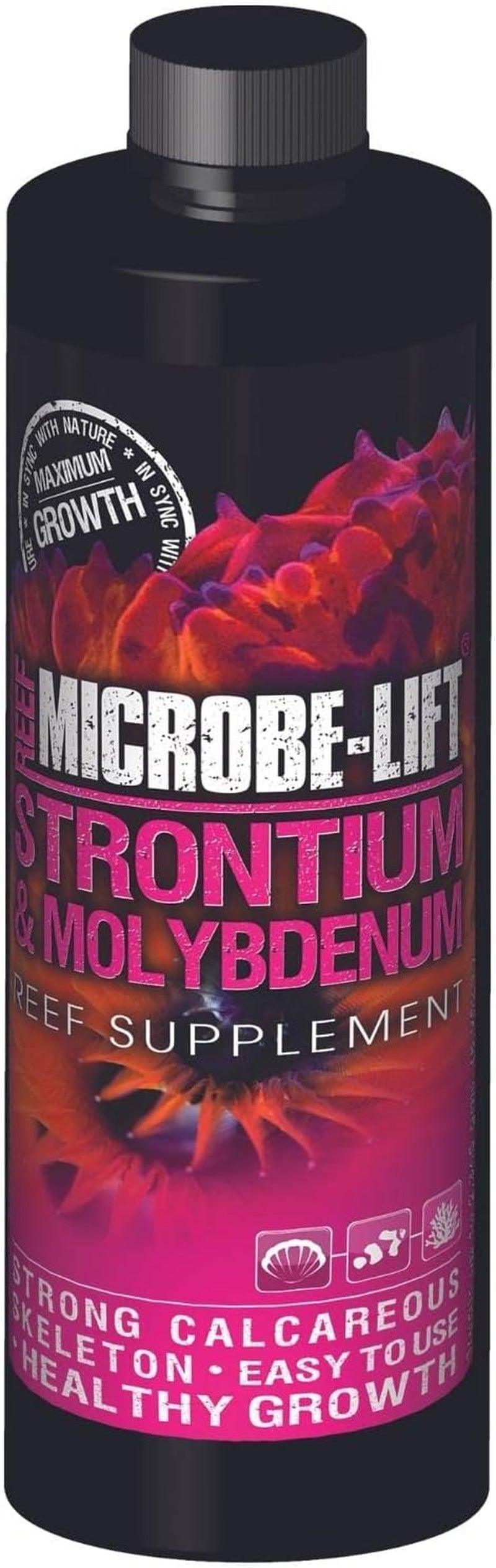 MICROBE-LIFT Strontium and Molybdenum plus Buffer, Sustain Water Quality in Reef and Marine Aquariums, 16 Fl Oz