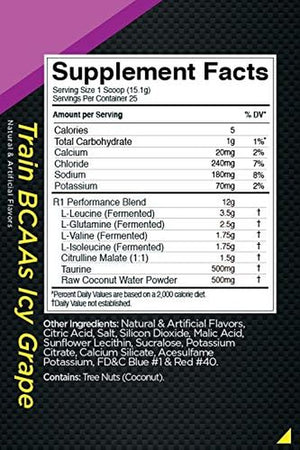 Rule One R1 Train Bcaas 25 Serving ICY Grape, 378 Gram