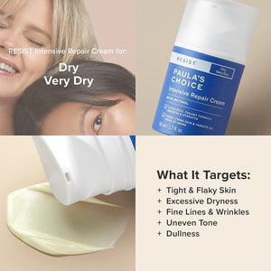 Paula'S Choice RESIST Intensive Repair Cream with Retinol, Hyaluronic Acid & Jojoba, Concentrated Anti-Aging Moisturizer for Dry, Chapped Skin, 1.7 Ounce