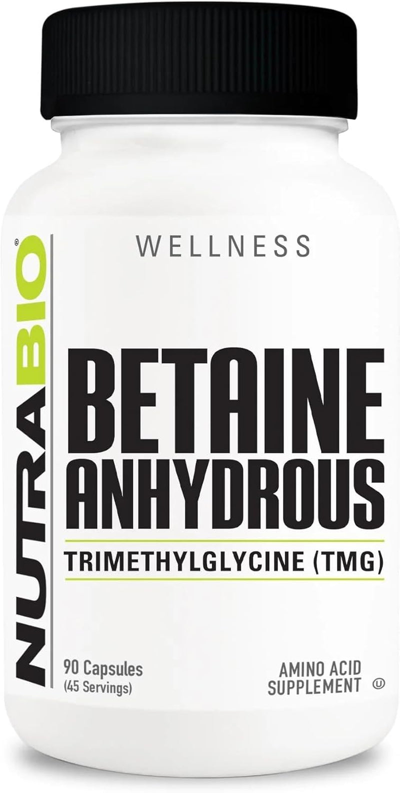 Nutrabio TMG Supplement (Betaine Anhydrous, Trimethylglycine), 500Mg - Pure Grade Amino Acid 