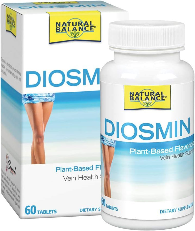 Natural Balance Diosmin 500 Mg | Blood Circulation & Vein Health Supplement | Plant-Based Flavonoid | 60 Tabs