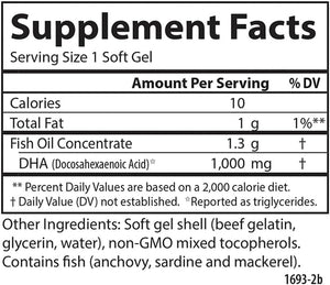 Carlson - Elite DHA Gems, 1000 Mg DHA, Wild Caught, Sustainably Sourced, Brain Function & Healthy Vision, 120 Softgels