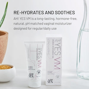 AH! YES® VM Water Based Vaginal Moisturizer | Long Lasting & Fast Acting for Vaginal Dryness & Irritation | Ph Matched | Estrogen Free | Certified Organic & Natural (30 X 0.17 Fl Oz Applicators) 