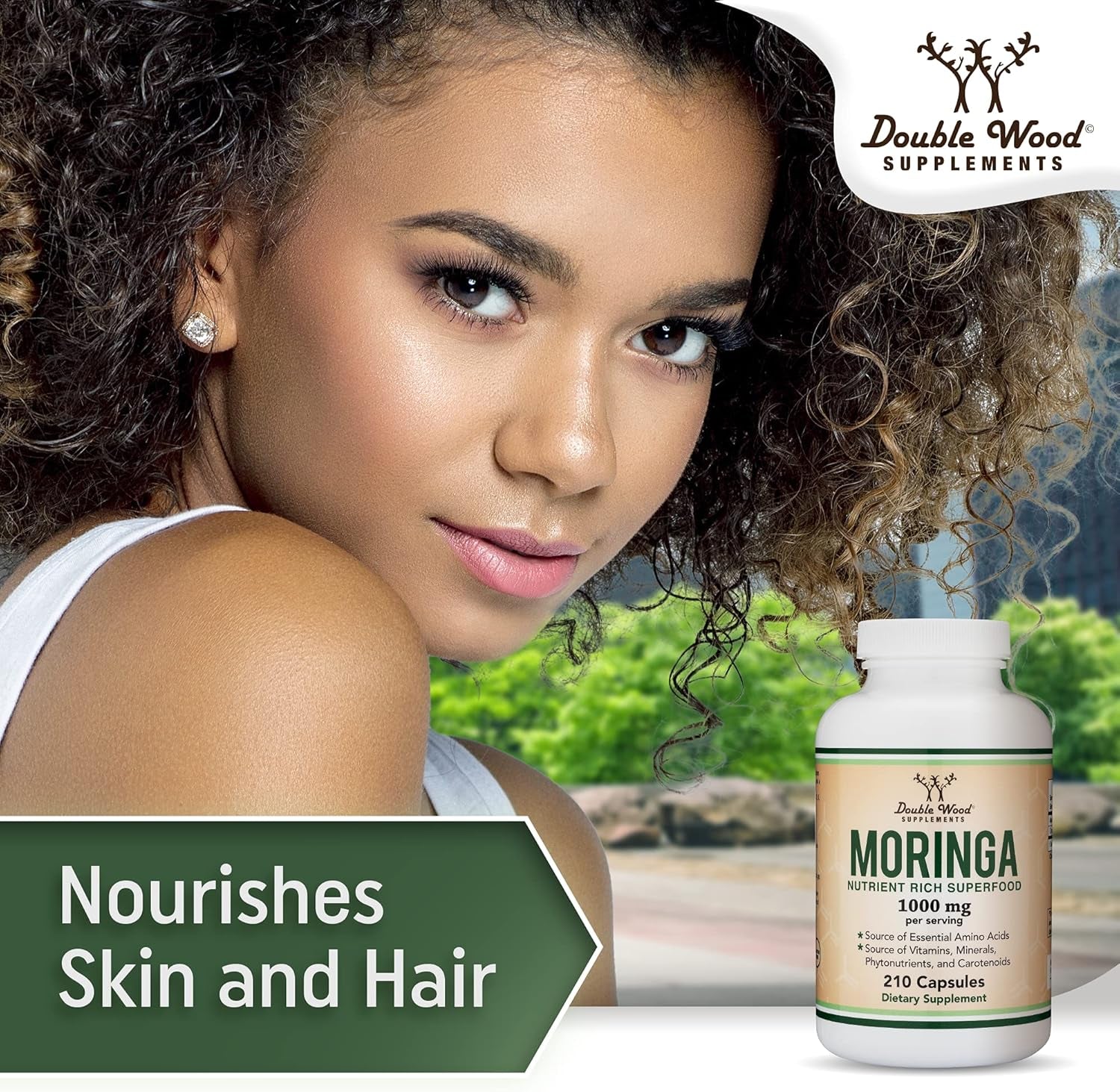 Lactation Supplement for Increased Breast Milk - Moringa Vegan Superfood for Breastfeeding Lactation Support (More Effective than Lactation Cookies) for Breast Milk Supply Boost by Double Wood 