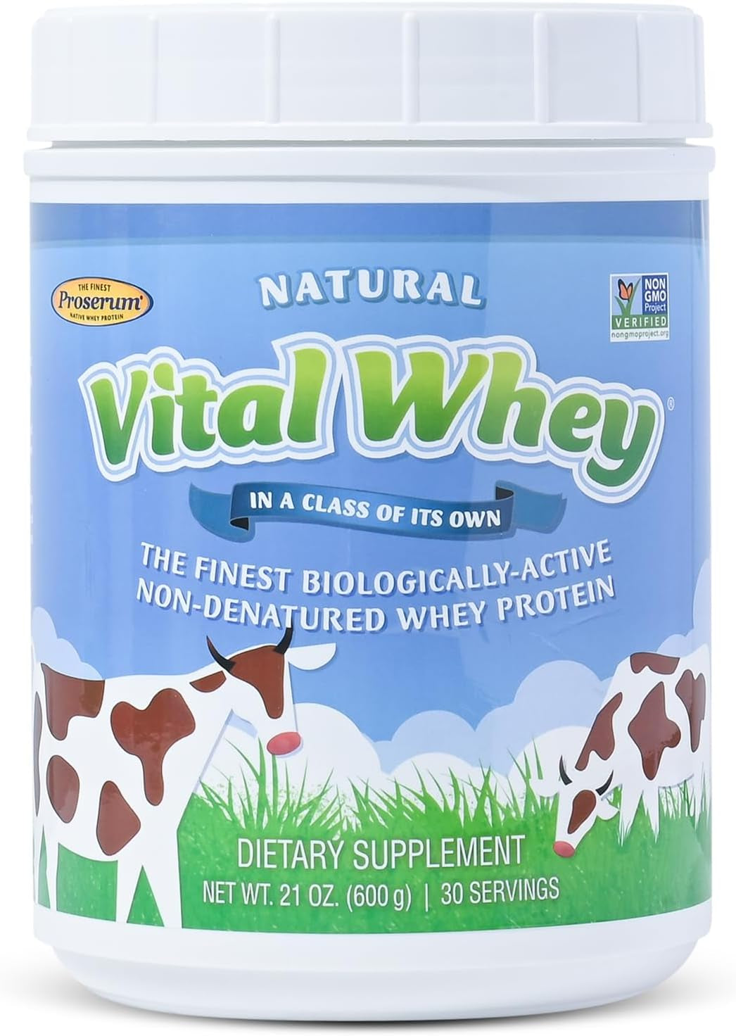 Vital Whey - Natural-15G Protein per Serve - Clean Holistic Grass-Fed Whey Powder for Immune Vitality - Wellness Nutrition - 600G