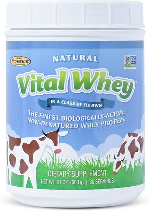 Vital Whey - Natural-15G Protein per Serve - Clean Holistic Grass-Fed Whey Powder for Immune Vitality - Wellness Nutrition - 600G