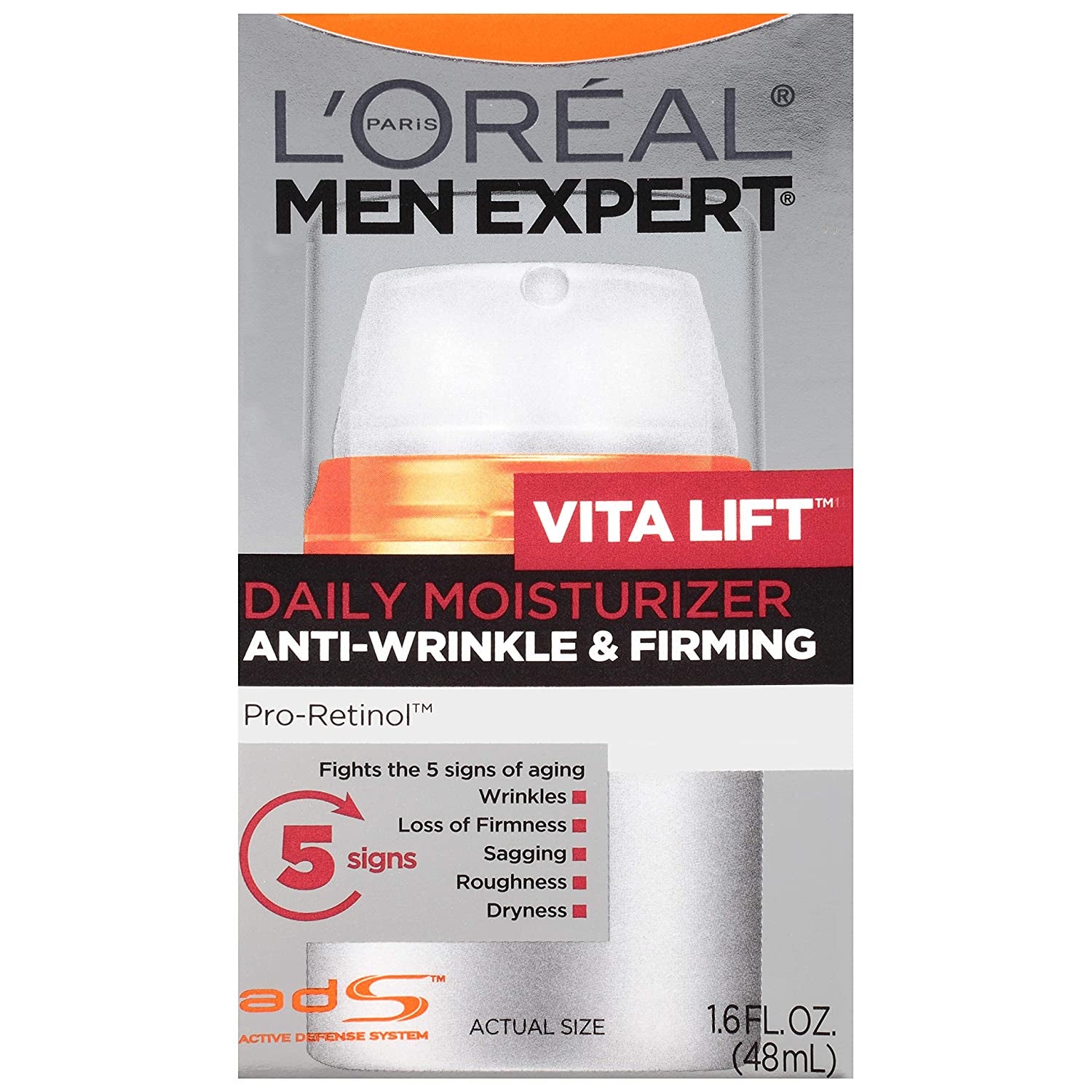 L'Oreal Paris Men Expert Vitalift Anti-Wrinkle & Firming Face Moisturizer with Pro-Retinol, 1.6 Oz