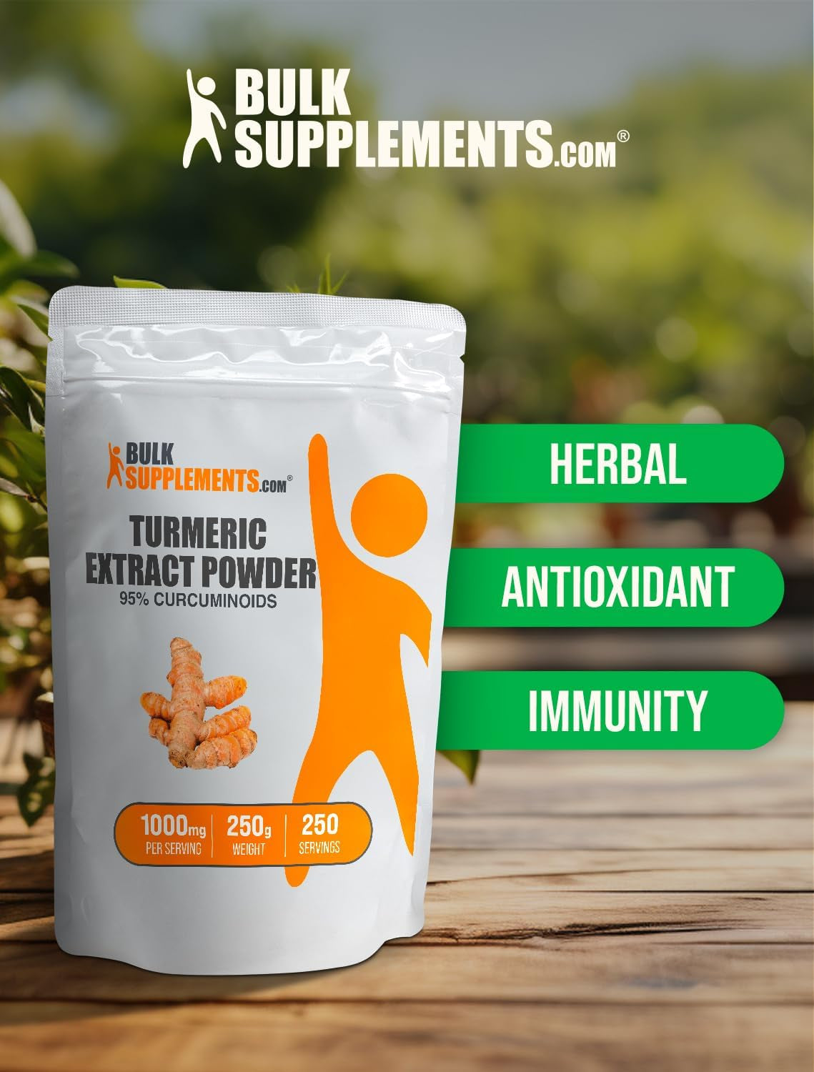 Bulksupplements.Com Turmeric Extract Powder - from Turmeric Root, Curcumin Supplements 1000Mg, Turmeric Curcumin Powder - Gluten Free, 1000Mg per Serving, 1Kg (2.2 Lbs) (Pack of 1)