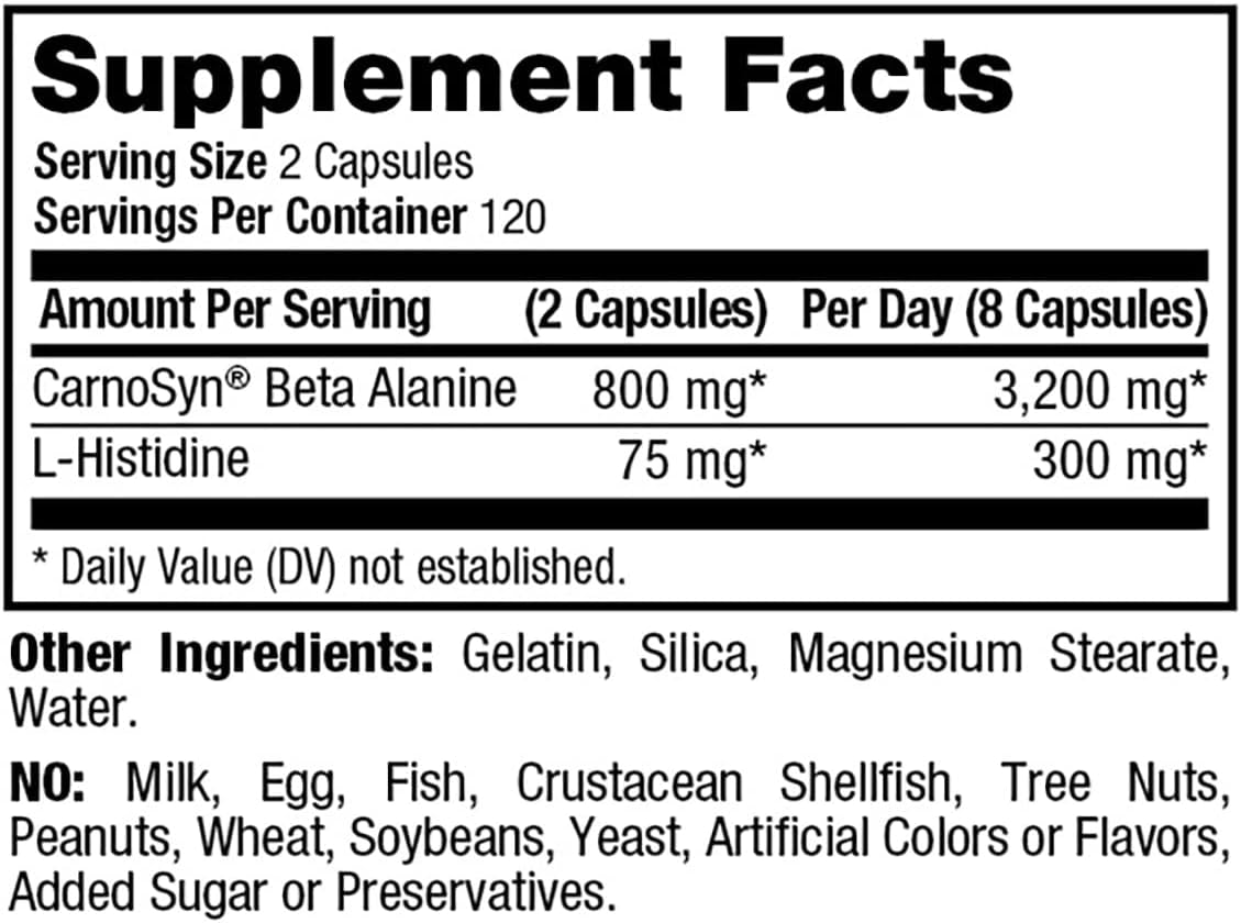 PROLAB Beta Alanine Extreme Capsules W/ Histidine | for Muscle Endurance & Recovery 