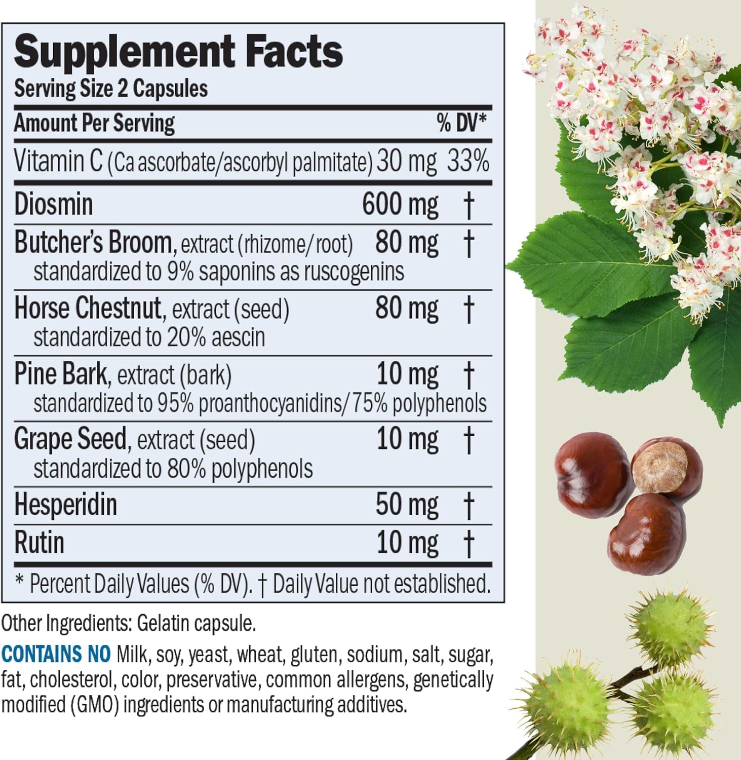 ANDREW LESSMAN Circulation & Vein Support for Healthy Legs 180 Capsules - High Bioactivity Diosmin, Butcher'S Broom, Visibly Reduces Swelling & Discomfort in Feet, Ankles, Calves, Legs