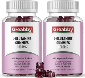L Glutamine 1000Mg Gummies - Muscle Relief & Immune Support, Amino Acid Supplement with Magnesium Glycinate, Vegan & Non-Gmo, Gluten Free (120 Count) 