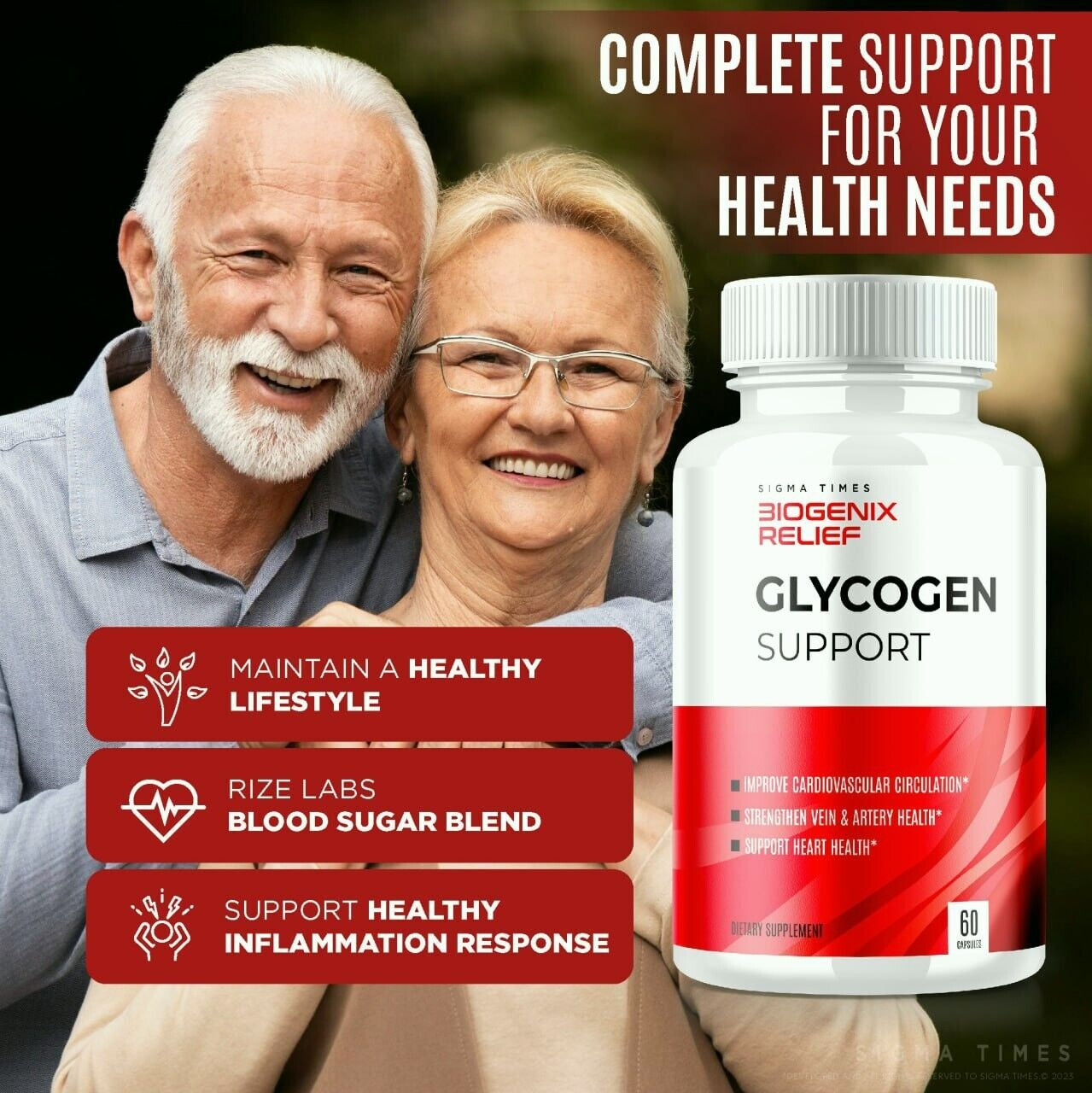 (2 Pack) Biogenix Relief Glycogen Support Pills for Optimal Glycemic Control 