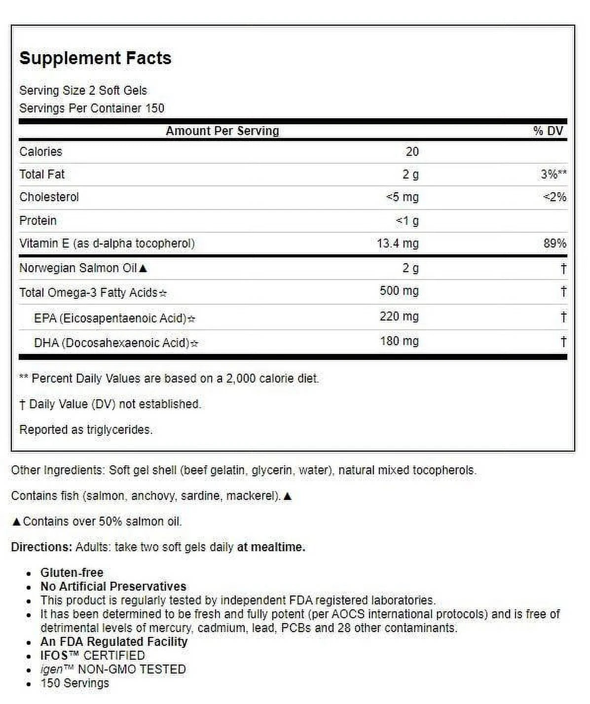 Laboratories Norwegian Salmon Oil 300 Softgel