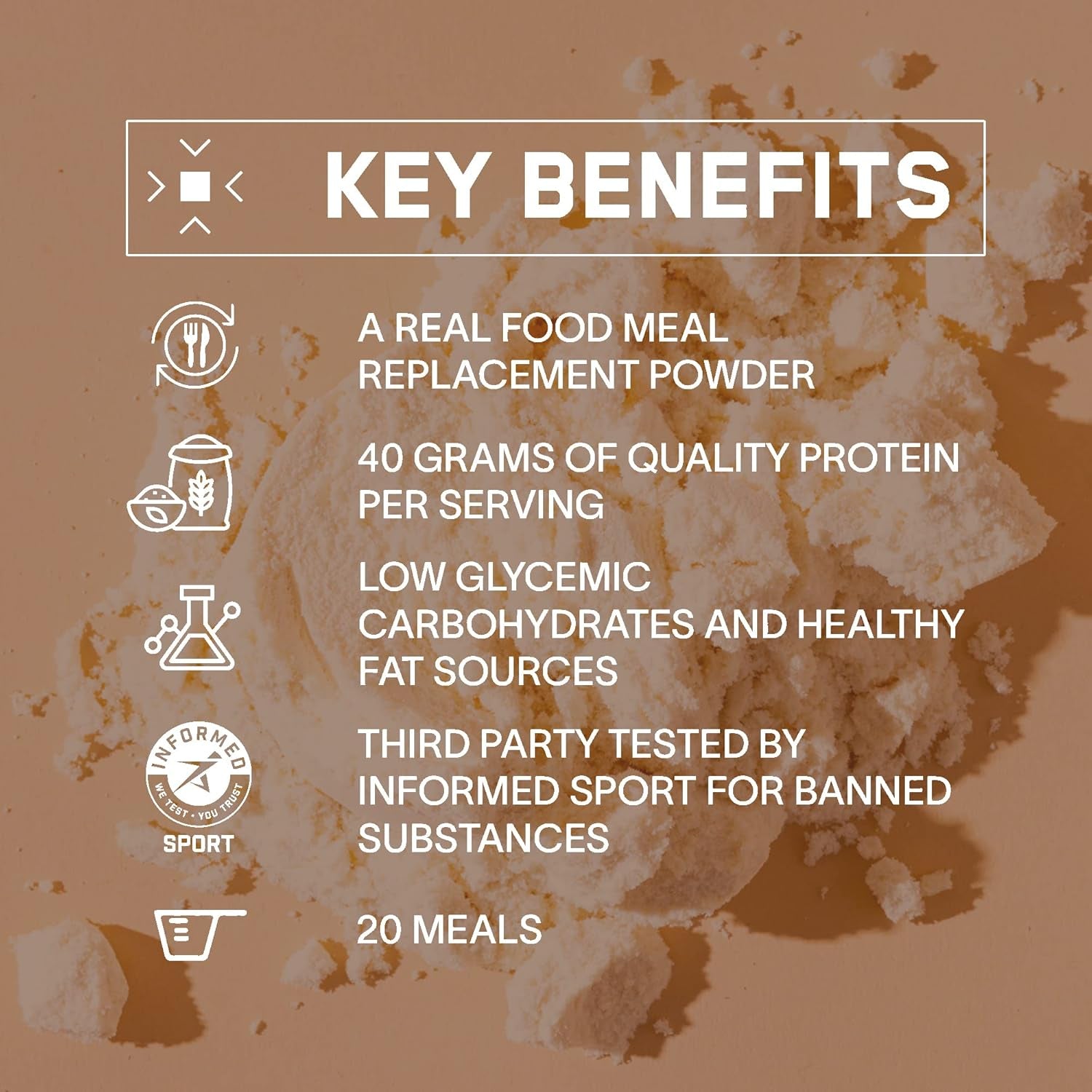 Bare Performance Nutrition, BPN Strong Food Complete Nutrition Meal Replacement, Cinnamon Roll
