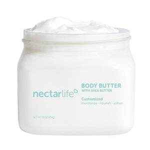 Nectar Bath Treats Body Butter, Whipped Shea Butter, Large Unscented Body Cream for Moisturizing Dry Skin, Hydrating Vegan Shea Lotion for Women, 16 Oz. (Fragrance Free, Large)