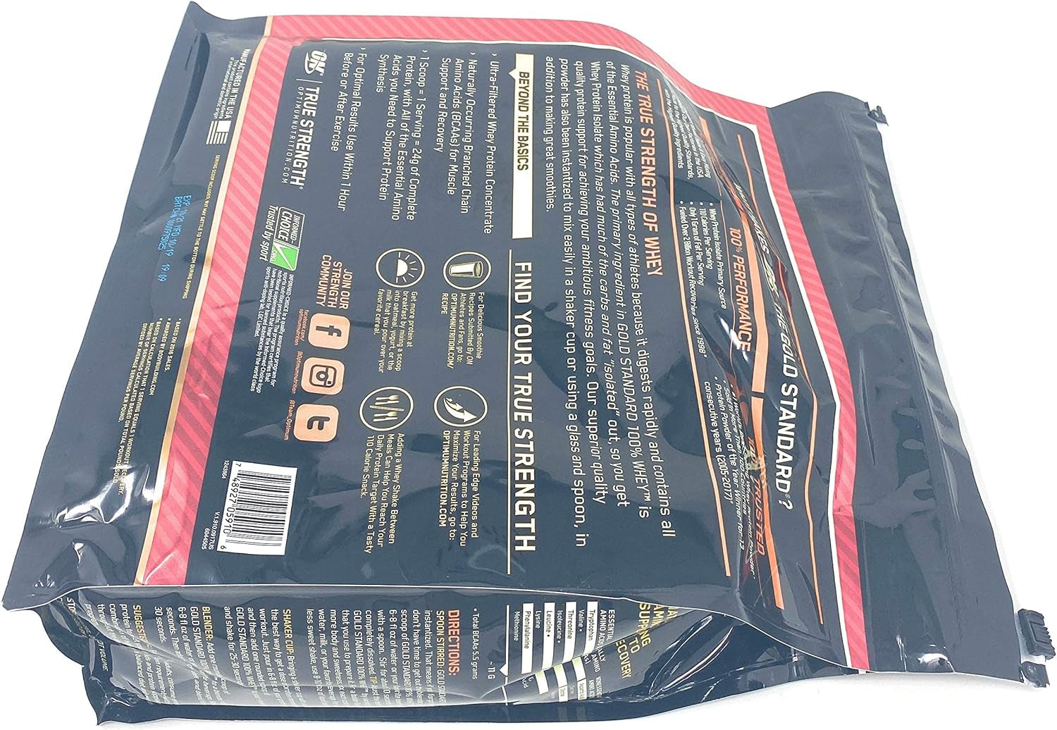 Optimum Nutrition 100% Whey Gold Standard, Vanilla Ice Cream, 2 Pound 