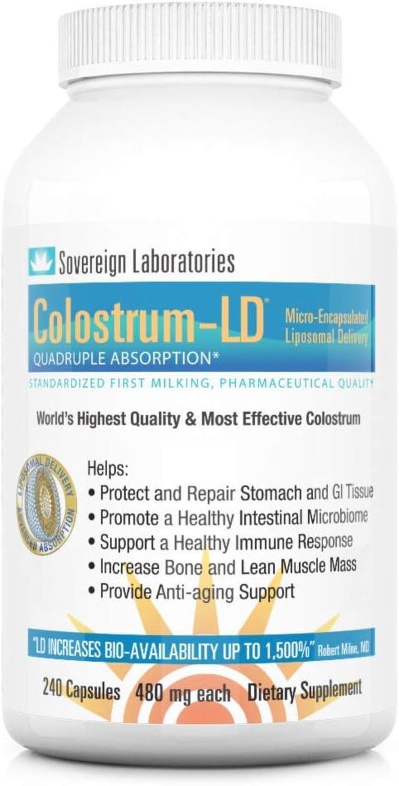 Colostrum-Ld Colostrum Capsules - 240 Capsules - Liposomal Delivery