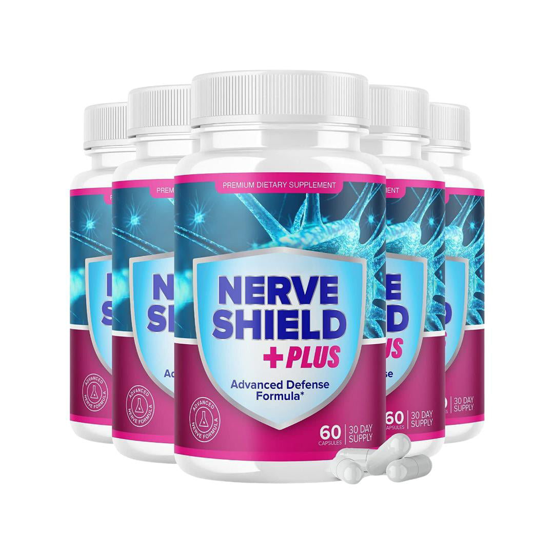 5-Pack Nerve Shield plus Advanced Defense Formula 300 Capsules