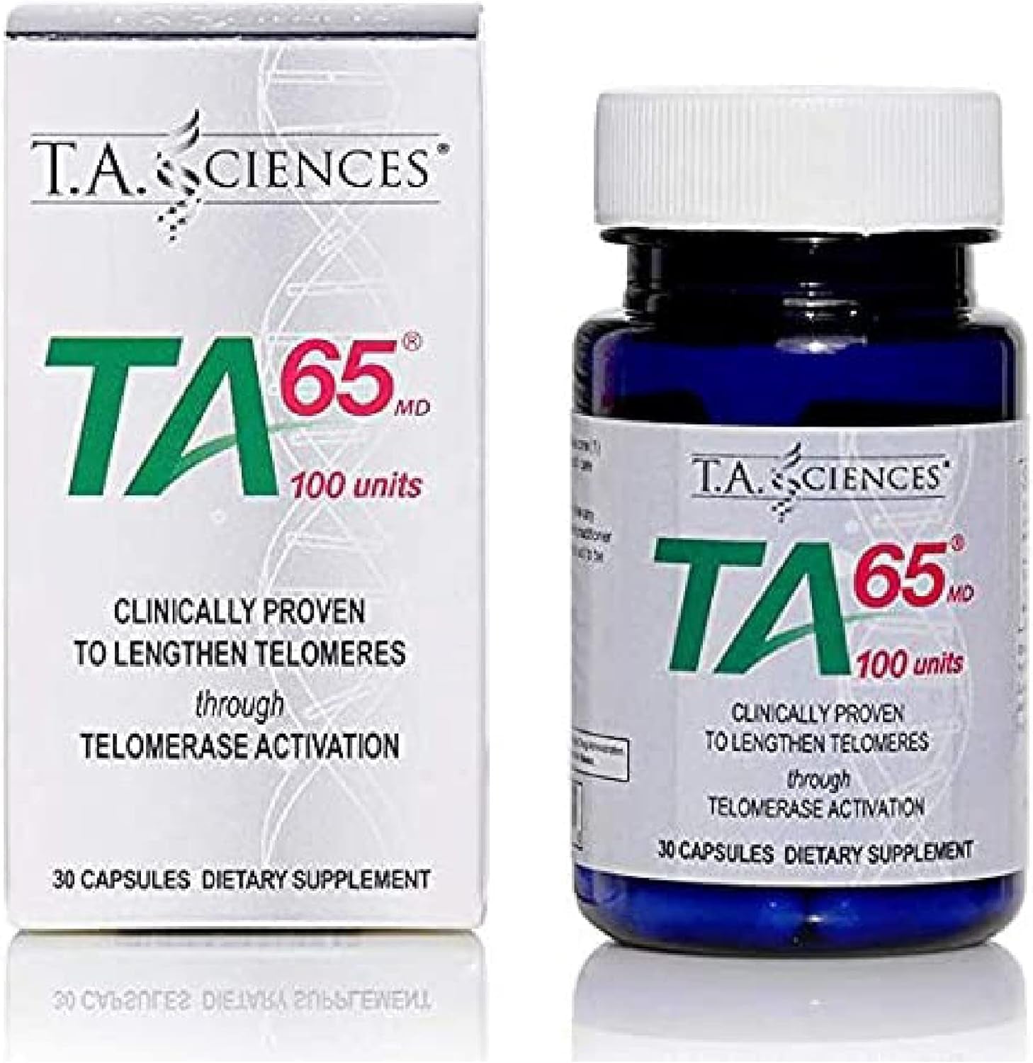| TA-65 Telomerase Activation | Anti-Aging & Immunity Boost with Cell Rejuvenation | 30 Capsules 