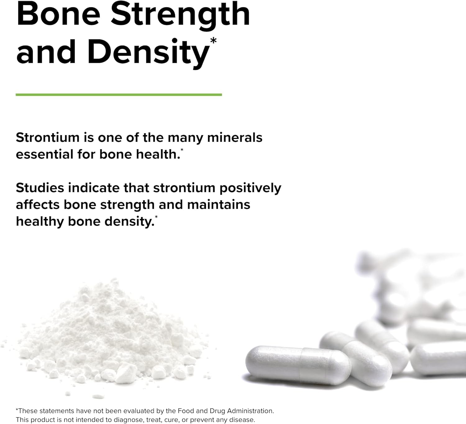 Terry Naturally Strontium - 60 Capsules - Supports Bone Strength & Density - Non-Gmo, Gluten Free, Kosher - 30 Servings