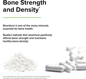 Terry Naturally Strontium - 60 Capsules - Supports Bone Strength & Density - Non-Gmo, Gluten Free, Kosher - 30 Servings