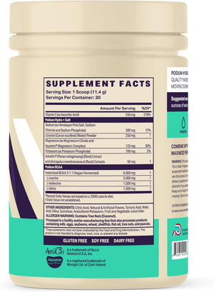 Podium Nutrition, Instantized BCAA Powder, Hydro and Salt, Mango Peach, 30 Servings, Electrolytes, Hydration, Recovery 
