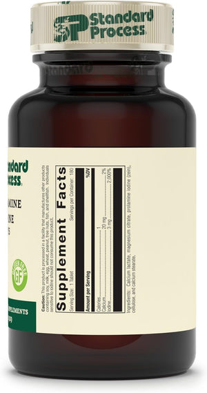 Standard Process - Prolamine Iodine - Supports Healthy Iodine Levels, Healthy Thyroid Function, Calcium, Iodine, Gluten Free and Vegetarian - 180 Tablets
