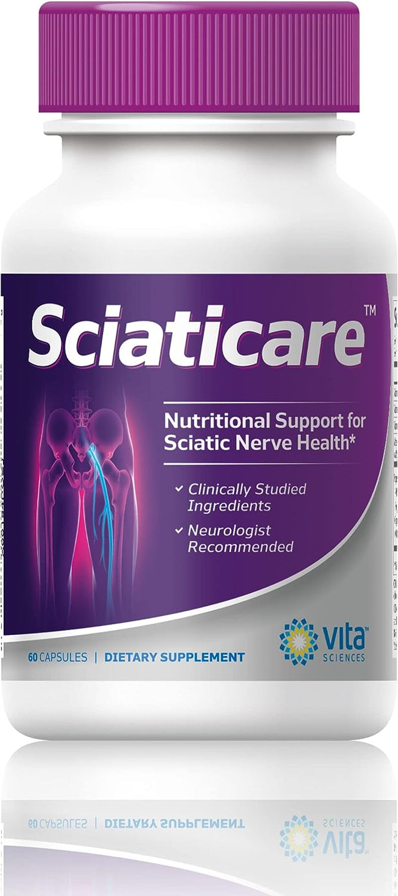 Vita Sciences Ultimate Sciatic Nerve Support Bundle Sciatica Nerve Soothing Supplement and Sciatica Cream