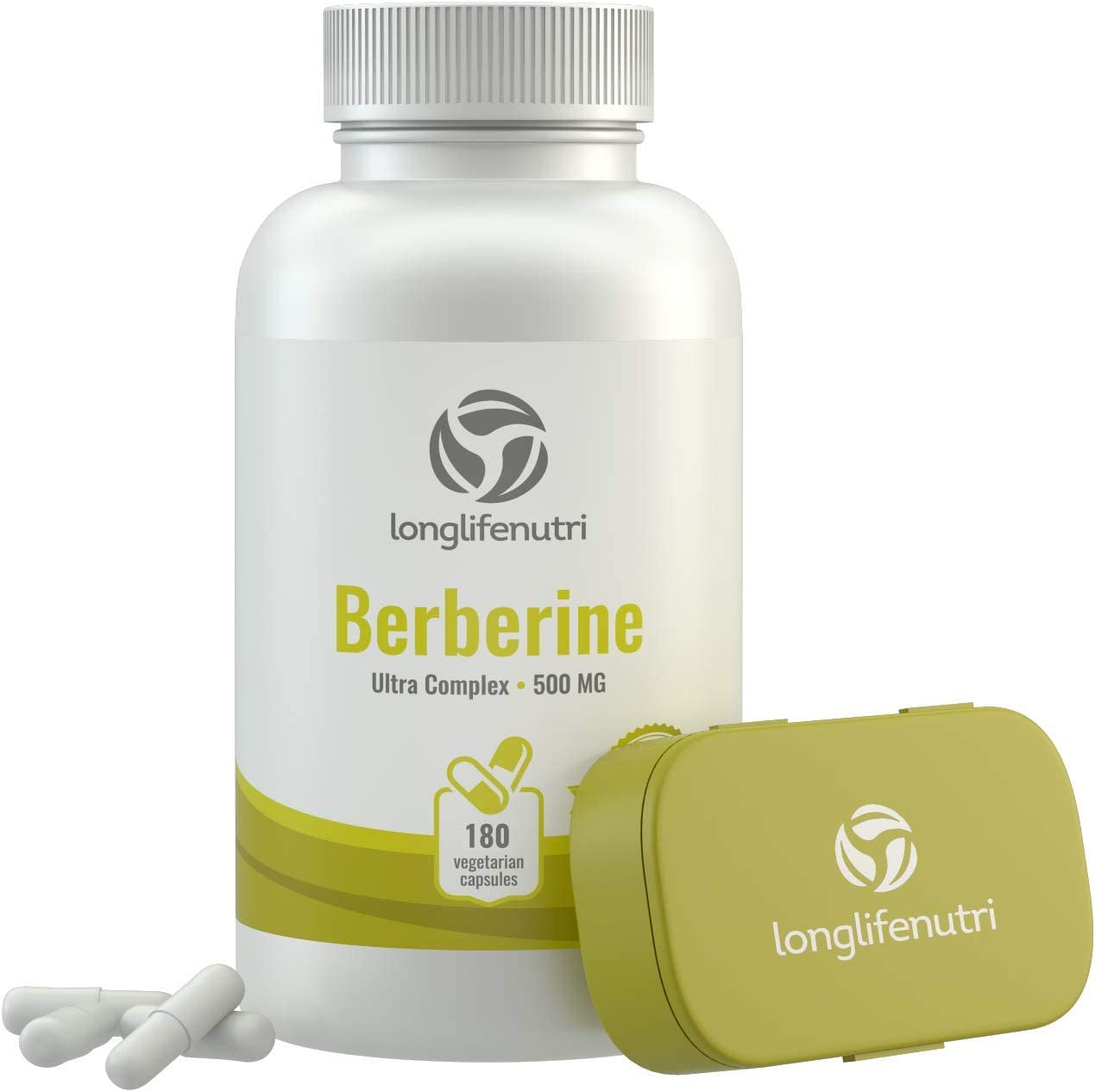 Berberine Supplement 500Mg HCL Extract | 180 Vegetarian Capsules | Made in USA | 1000Mg per Serving | Dihydroberberine plus Berberis Aristata Complex