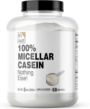 It'S Just! - 100% Casein Protein Powder, Made in USA, No Added Flavors or Sweeteners (Unflavored, 5 Pound (Pack of 1))