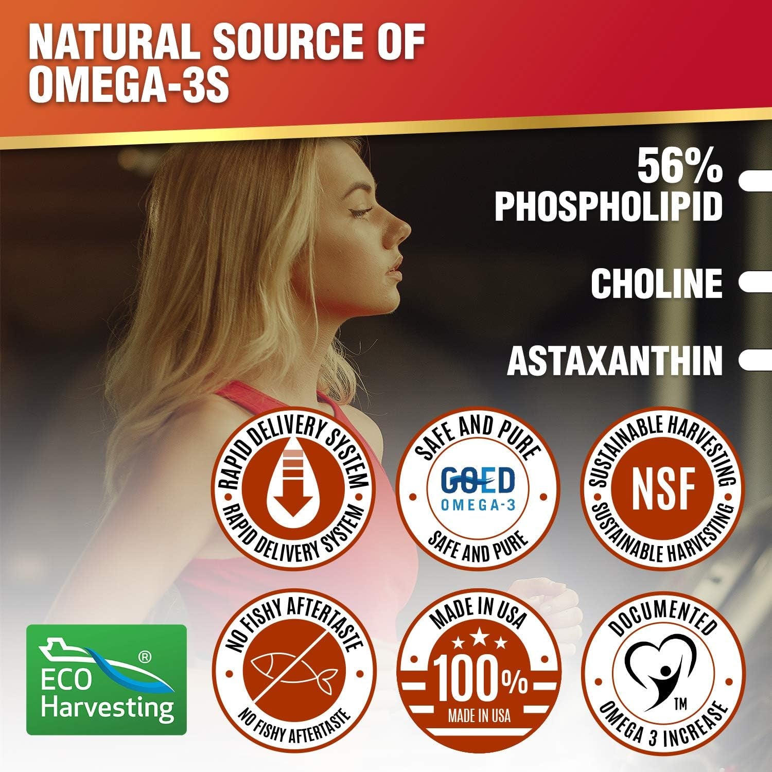 LABO Nutrition Perfect Krill EX, the Purest Ultra Strength Antarctic Krill Oil, Highest Phospholipids (>56%), with Choline & Astaxanthin, Omega 3, Joint Support, 100% Made in USA, 60 Softgel