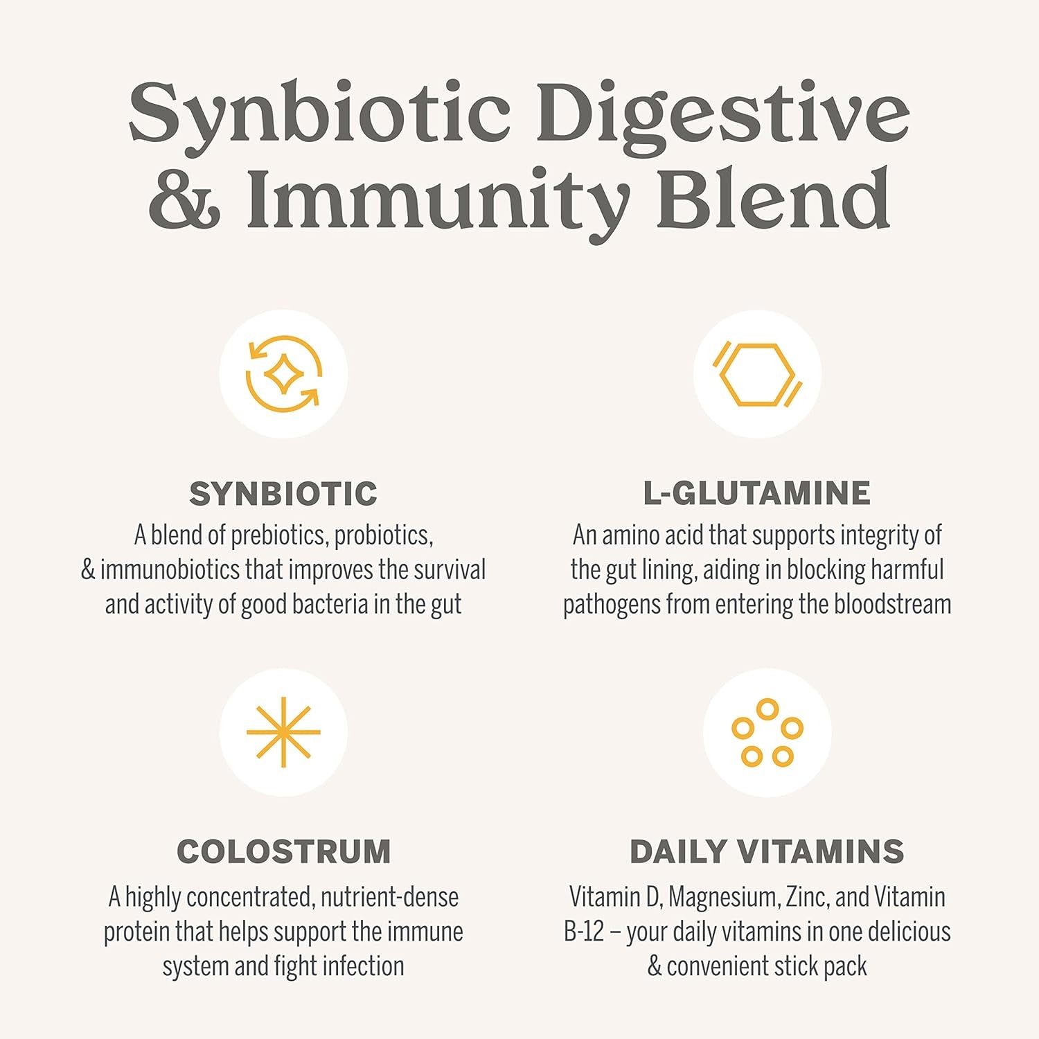 Nouri Staywell Lemonade Synbiotic Digestive + Immunity Blend, Prebiotics and Probiotics, Powder Stick Pack for Digestive and Immune Health, 0 Calories, 0 Sugar - 14-Count (Lemonade)