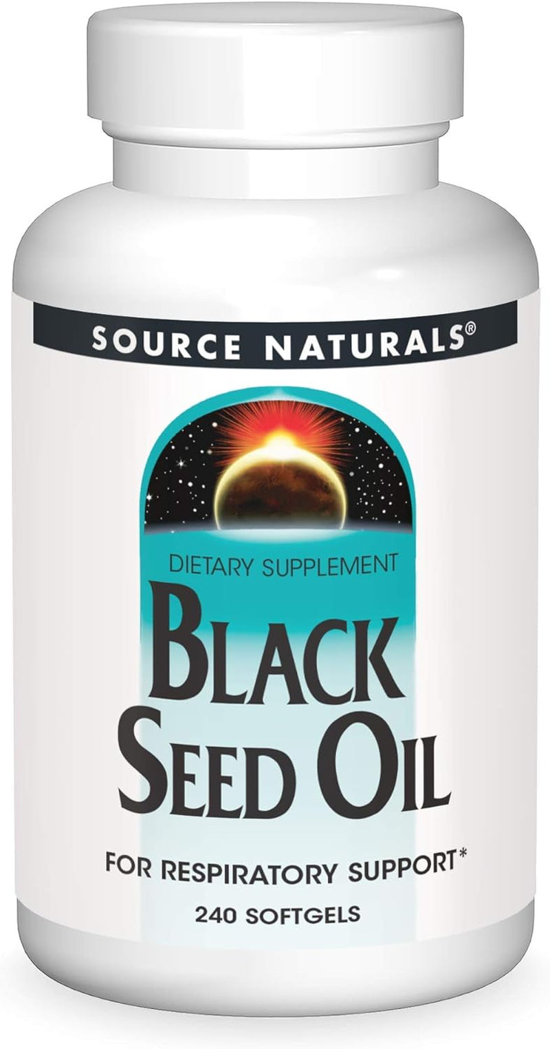 Source Naturals Black Cumin Seed Oil for Respiratory Support -120 Softgels