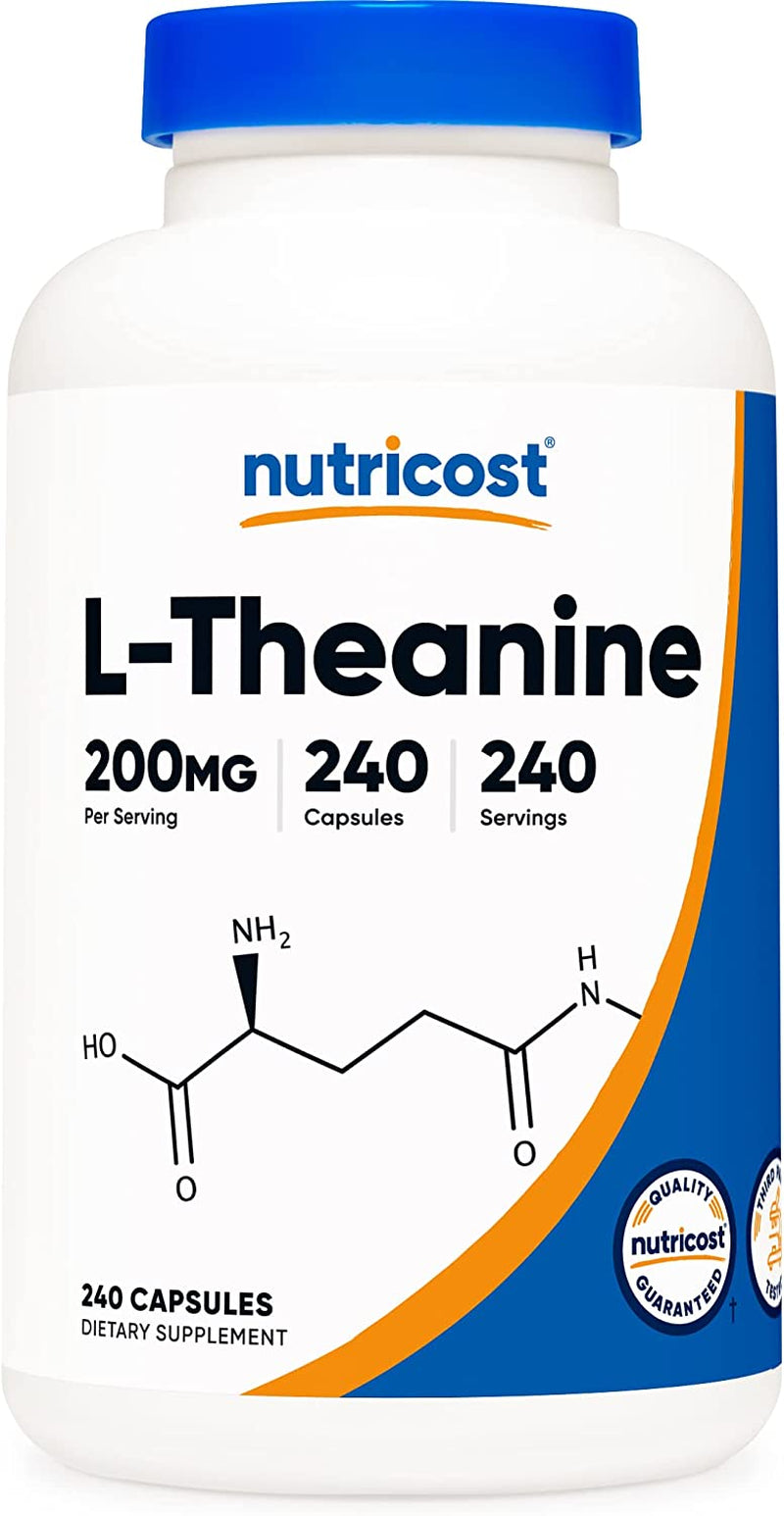 Nutricost L-Theanine 200Mg, 240 Capsules - Double Strength