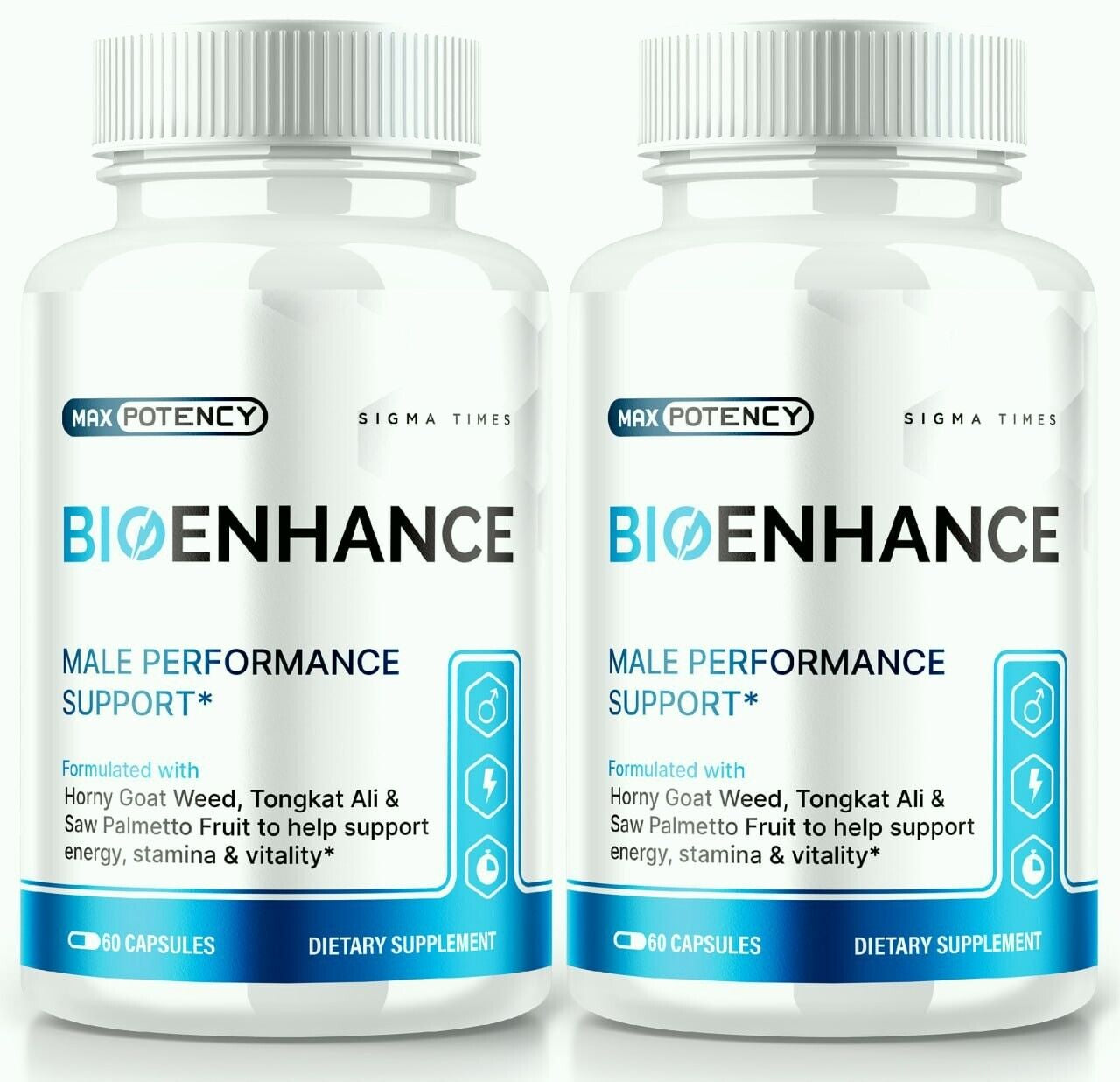 (2 Pack) Bioenhance Male Health Pills to Boost Stamina and Energy Levels