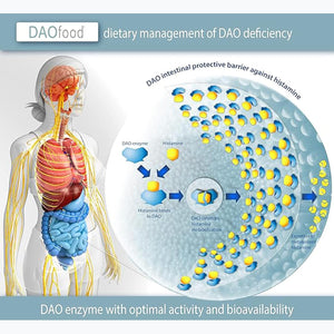 DR Healthcare Daofood - Dietary Management of DAO Deficiency - Dispenser 60 Mini Gastro-Resistant Tablets - DAO Enzyme