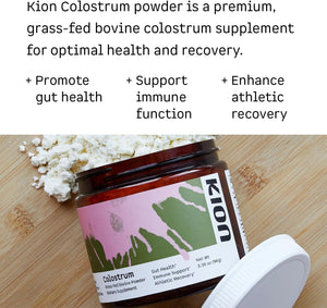 Kion Colostrum | Grass-Fed Bovine | Gut Health and Immune Support | 30 Servings 