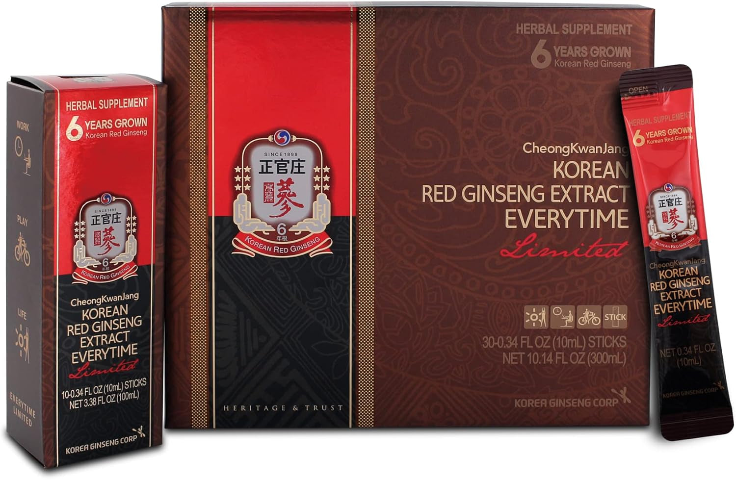 Korean Red Ginseng Everytime Limited 3000Mg Sticks -30 Sticks