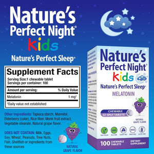 Nature'S Perfect Night Bundle | Melatonin 10Mg | Kids Melatonin 1Mg | Magnesium Glycinate | 180 Count | 100 Count | 180 Count | Sugar Free | Gluten Free | Non-Gmo | Vegan 