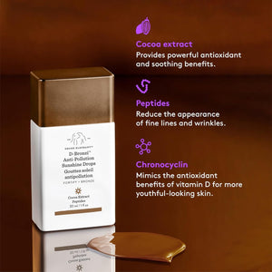 Drunk Elephant D-Bronzi Anti-Pollution Sunshine Serum Drops. Replenishing Face and Body Bronzing Serum for Fine Lines and Wrinkles (30 Ml / 1 Fl Oz) 