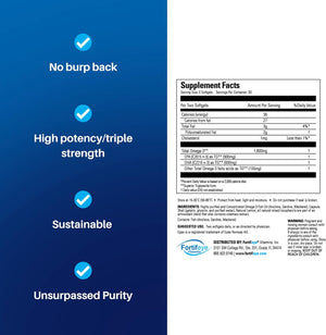 Super Omega-3 Fish Oil | 1600 Mg Omega 3 | with EPA and DHA | Natural Lemon Flavor 60 Servings