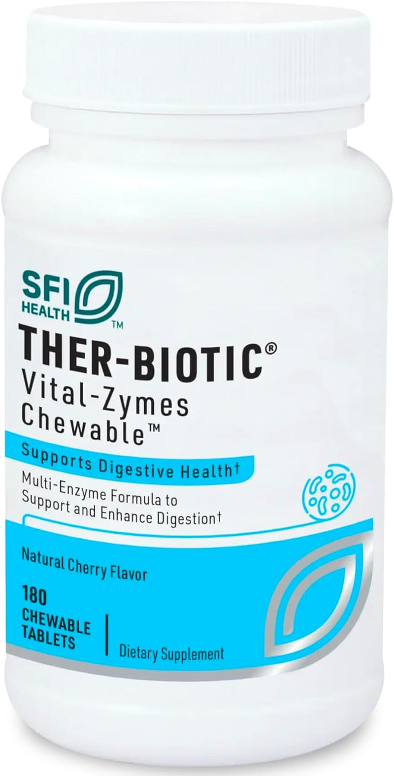 Klaire Labs Vital-Zymes Digestive Enzymes Chewable - Digestive Enzymes to Enhance Digestion - Supports the Breakdown of Proteins, Fats, Carbs, Sugars & Fibers - Gluten Free (180 Tablets)