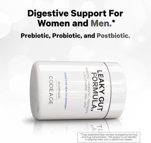 Leaky Gut, L-Glutamine for Gut Health Support, N-Acetylglucosamine Supplement, Probiotic, Butyric Acid, Polyphenols, Quercetin, DGL, Berberine, Bioperine, Cinnamon, Vegan, Non-Gmo, 60 Capsules