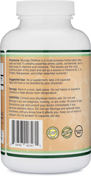 Lactation Supplement for Increased Breast Milk - Moringa Vegan Superfood for Breastfeeding Lactation Support (More Effective than Lactation Cookies) for Breast Milk Supply Boost by Double Wood 