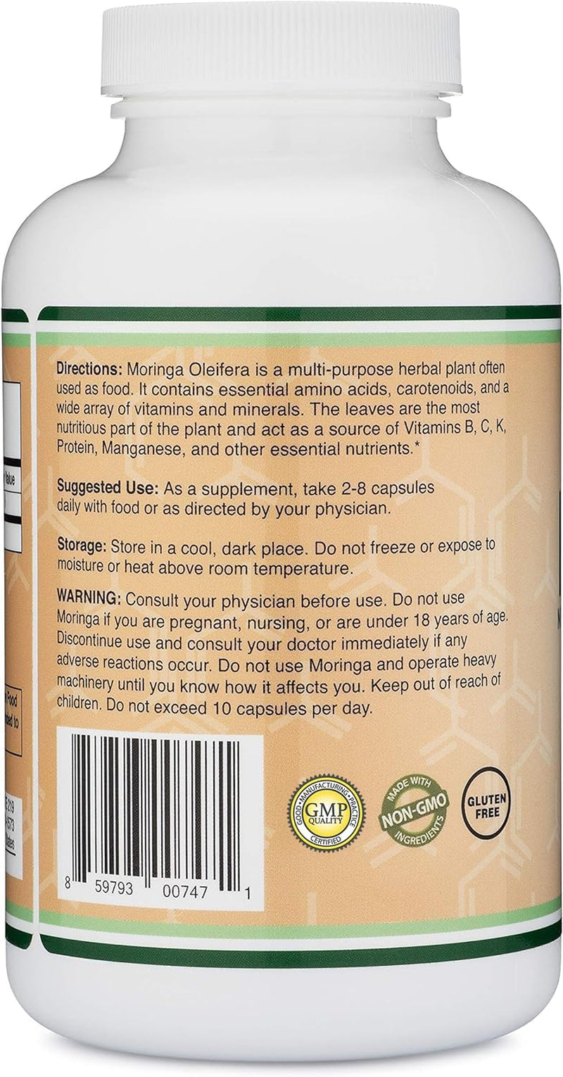 Lactation Supplement for Increased Breast Milk - Moringa Vegan Superfood for Breastfeeding Lactation Support (More Effective than Lactation Cookies) for Breast Milk Supply Boost by Double Wood 
