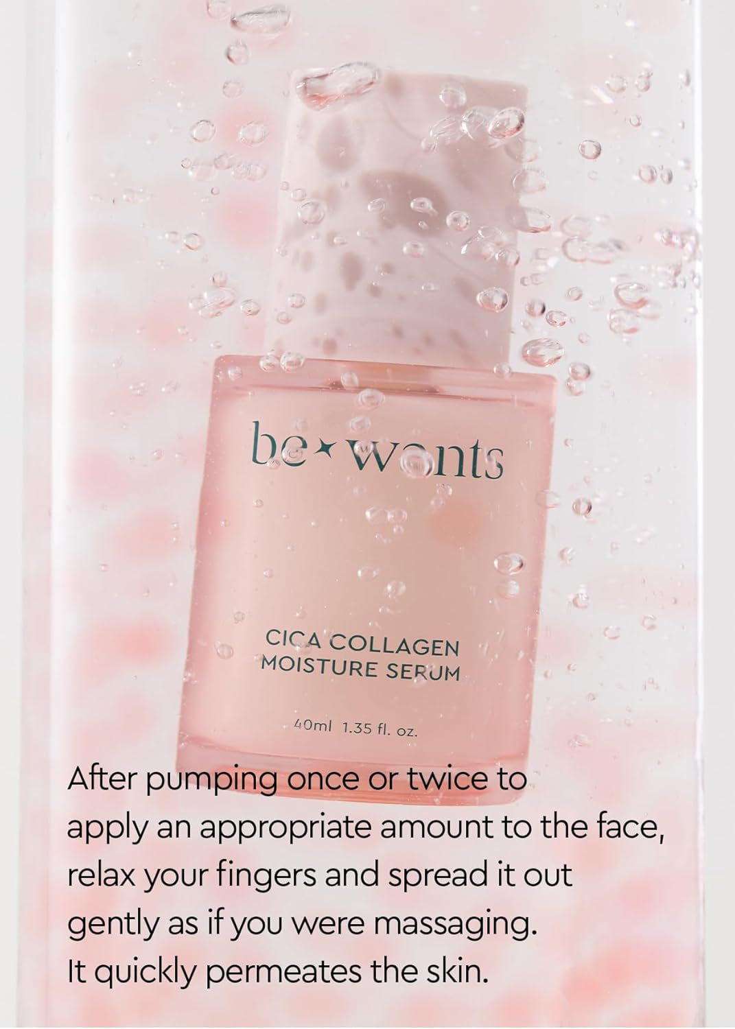 Bewants Centella Asiantica Collagen Moisturizing Serum | Hydrating Serum | Hydrating Face Serum for Dry Skin | Calming Serum for Face | Hyaluronic Acid Serum | 1.35 Fl Oz | Korean Skin Care Serum 