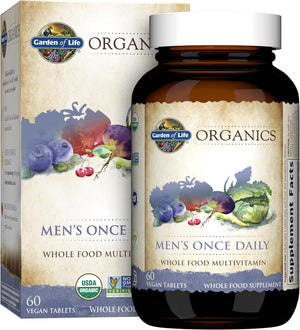 Garden of Life Omega-3 Fish Oil 1,290Mg + Men'S Organic Multivitamin, 60 Tablets 