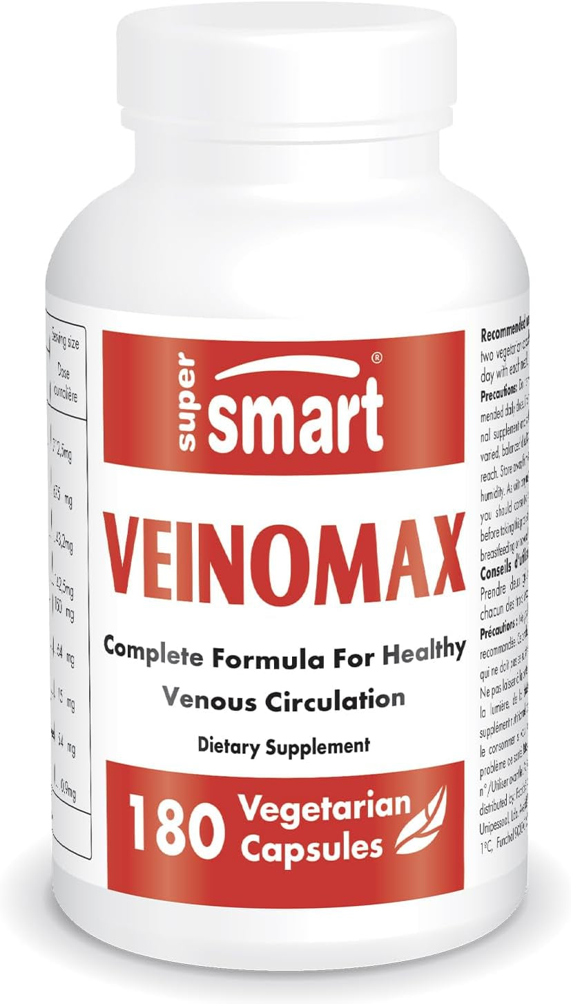 '- Veinomax (Advanced Complex) - with Diosmin, Hesperidin, Horse Chestnut, Vitexin - Veins Supplement | Non-Gmo & Gluten Free - 180 Vegetarian Capsules