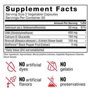 DIM Max, DIM Supplement for Men to Support Hormone Balance and Estrogen Balance, Maximum Strength Diindolylmethane, Superior Absorption, 400Mg, 60 Capsules