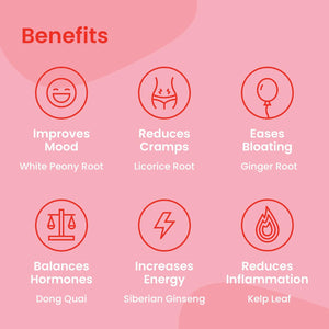 Hertime PMS - Hormone Balance for Women - PMS & Menstrual Relief - with Minerals, Peony Roots, Siberian Ginseng - Supplement for Women - 15 Drink Packets - Sugar Free - Juicy Peach